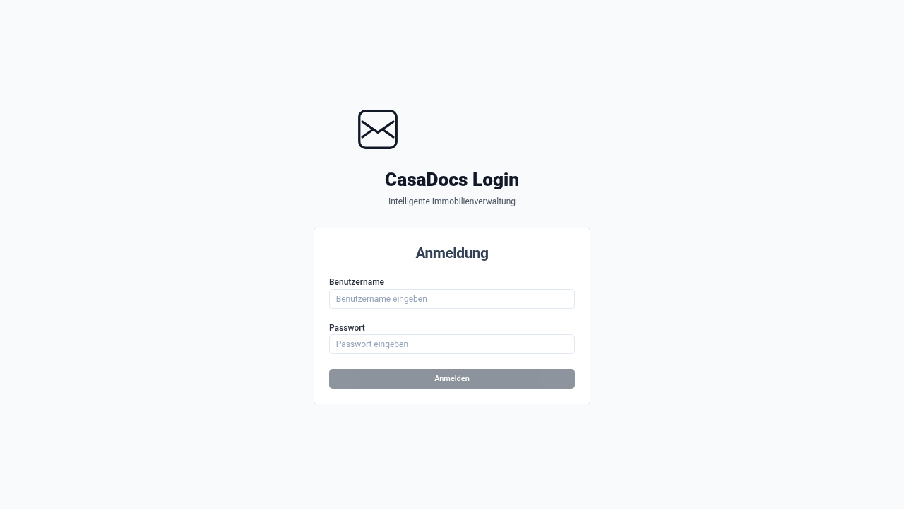 CasaDocs Dashboard - Dokumentenübersicht